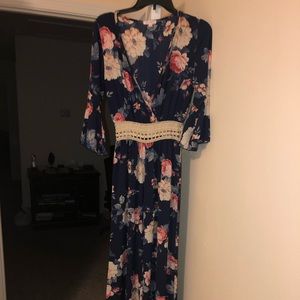 A floral jumpsuit